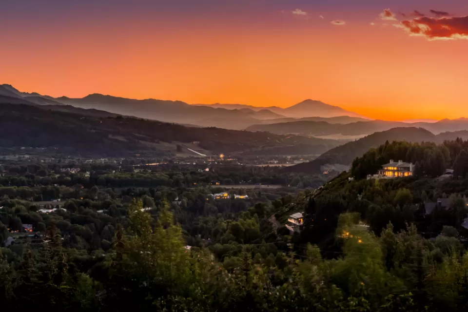 Sunset view of Aspen, Colorado
